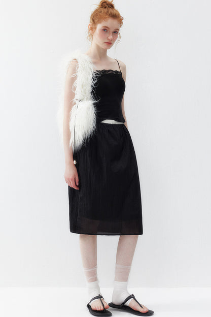 Acetate Elastic Umbrella Skirt