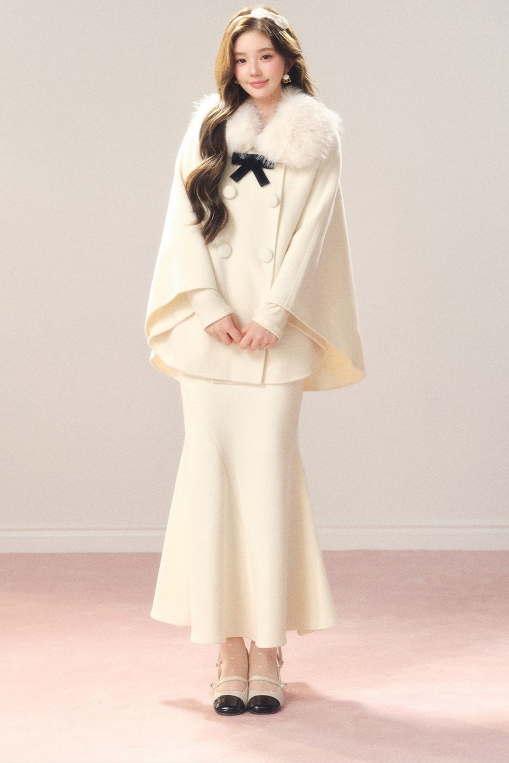High-Waisted Elastic Fishtail Skirt