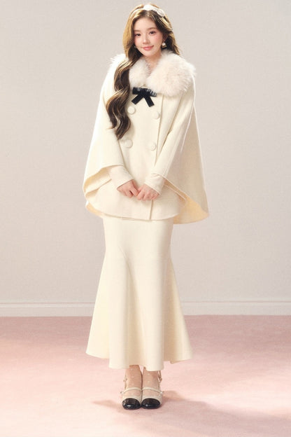 High-Waisted Elastic Fishtail Skirt