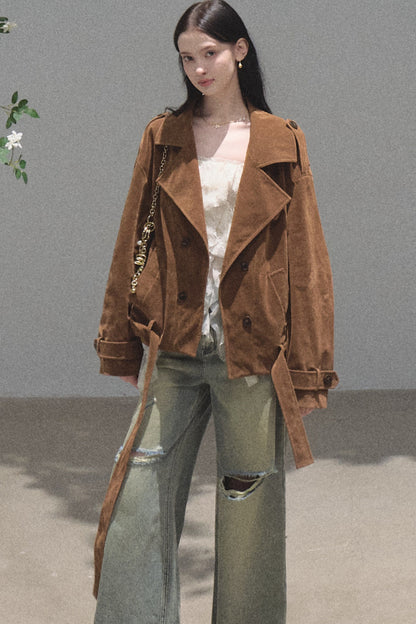 Maillard Caramel Retro Jacket Set