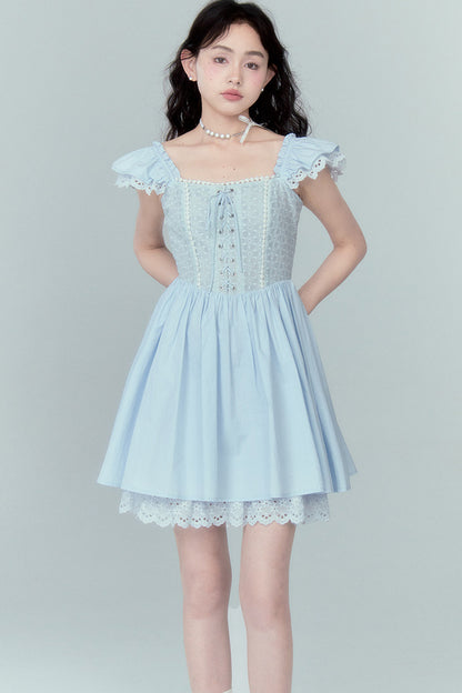 Jacquard Lace Patchwork Dress