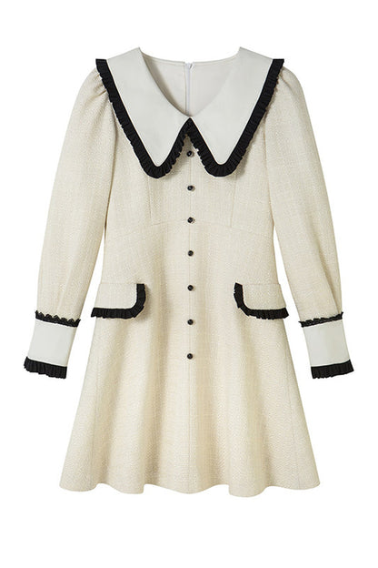 High Waist A-Line Lamb Leg Dress