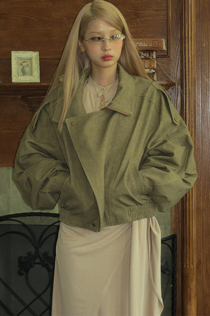 Distressed Loose Workwear Jacket