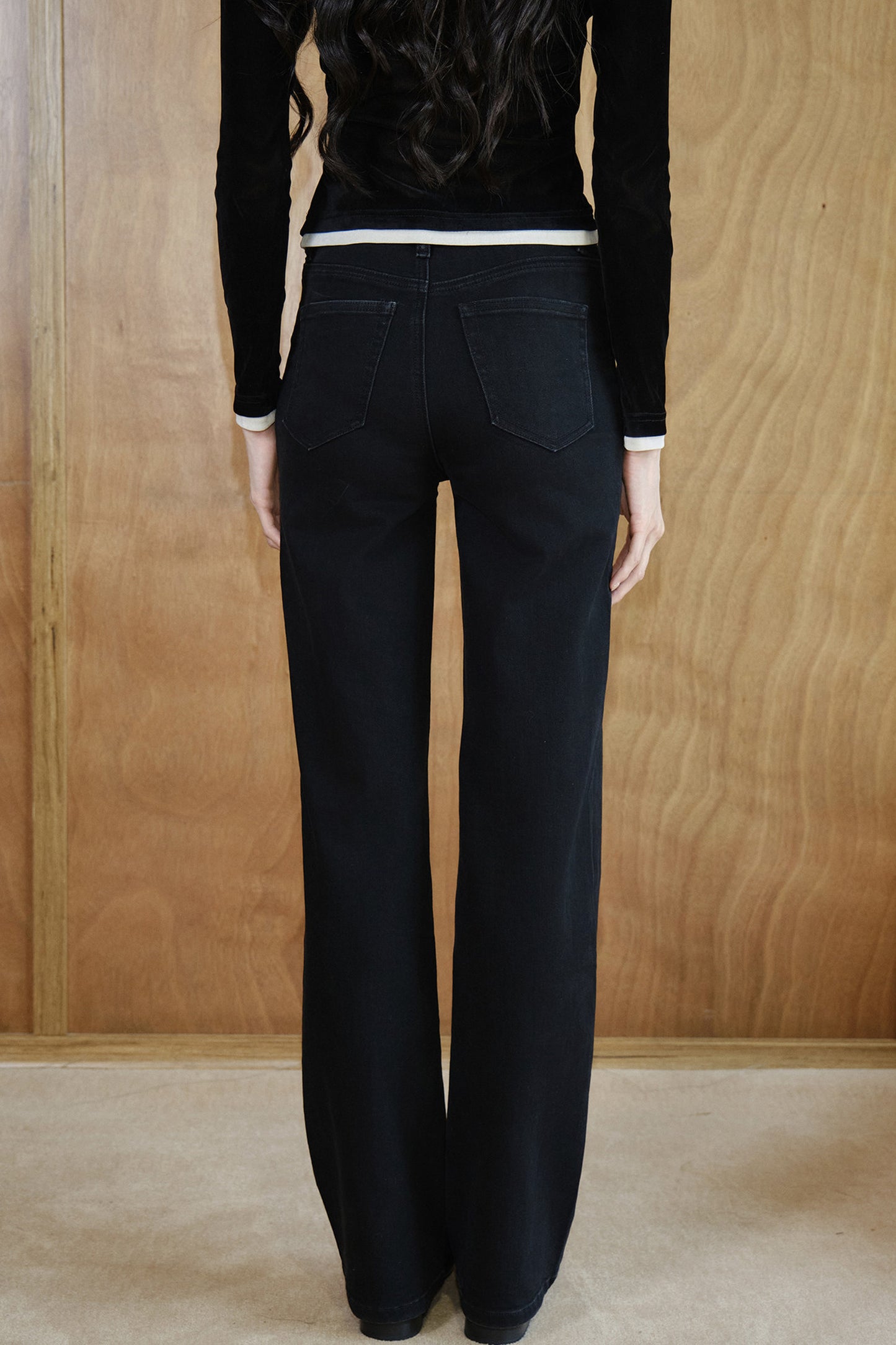 Pantaloni in cotone a vita alta