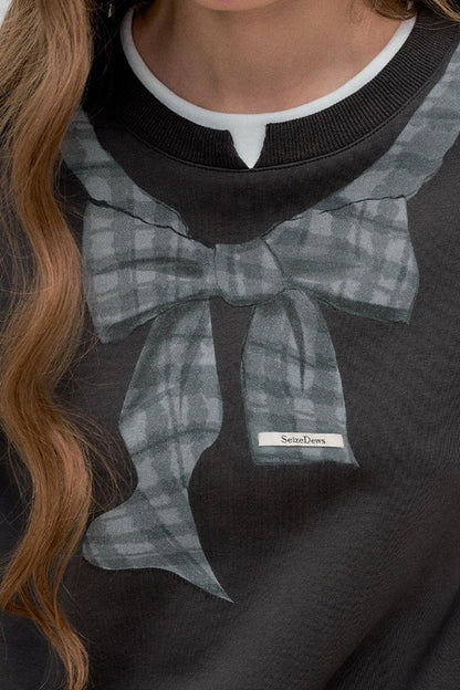A-Linien-Kleid mit Schleifenprint