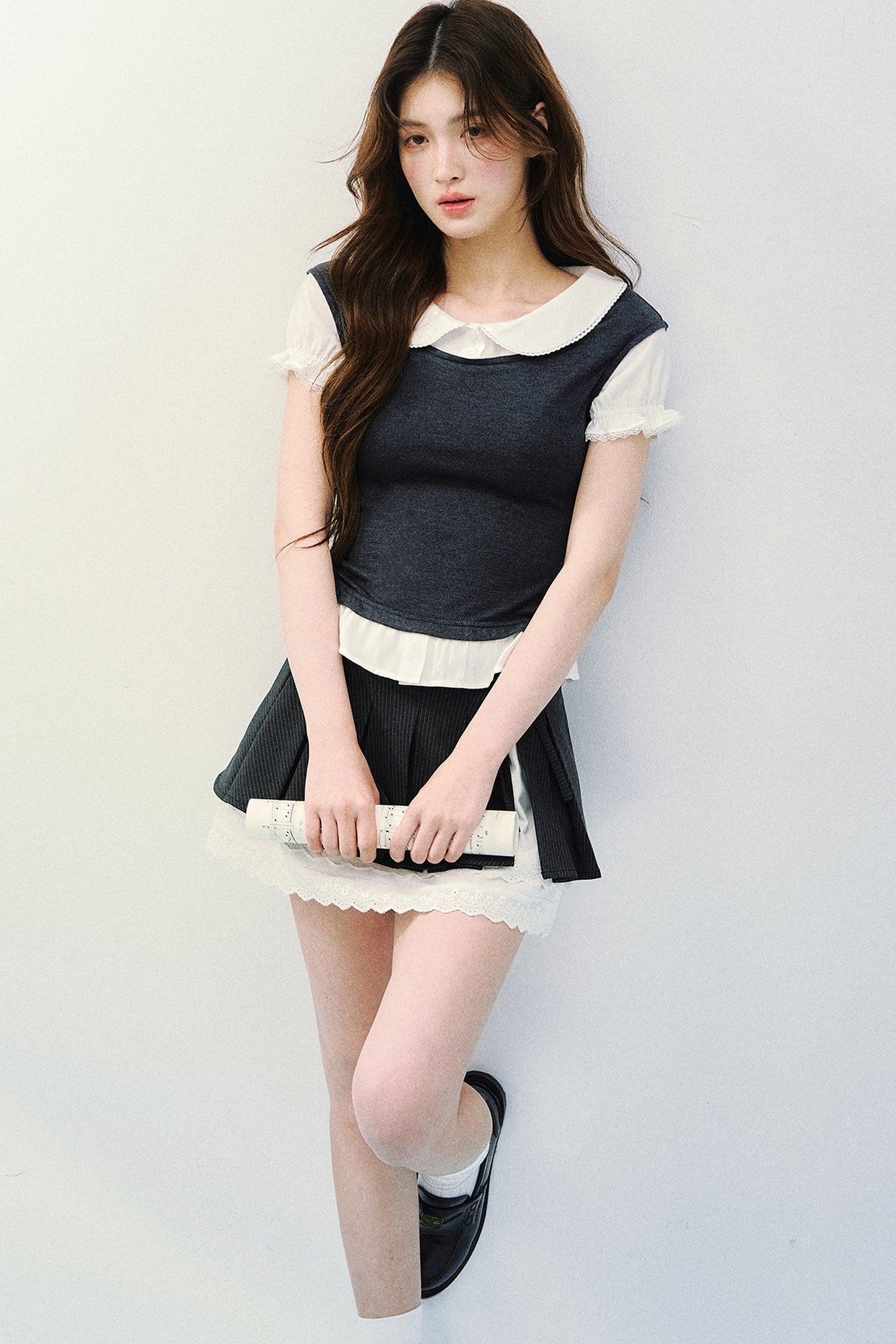Tencel Wool Two-Piece Blouse