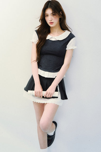 Tencel Wool Two-Piece Blouse