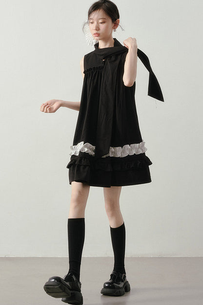 Hepburn schwarzes Spitzenkleid