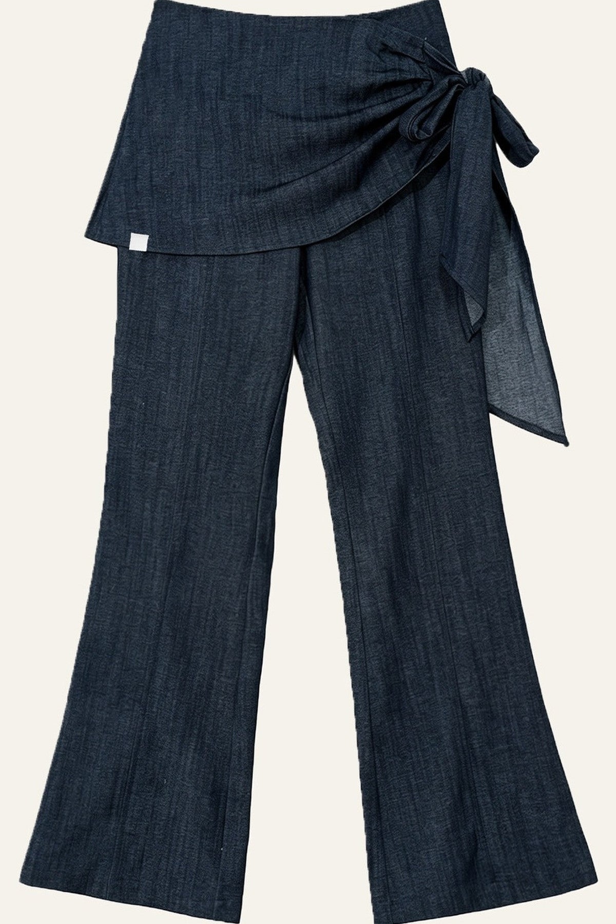Tied Waist Wide-Leg Flared Pants