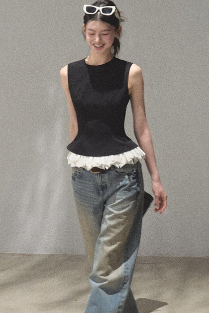 Lace Patchwork Summer Two-Piece Set-Up
