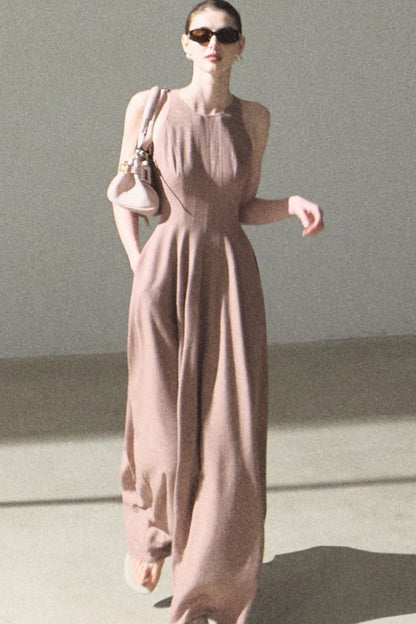 Shimmering Linen Sleeveless Dress