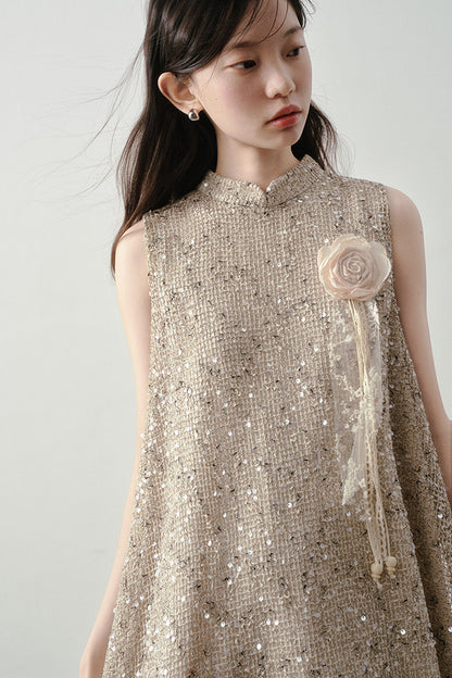 Champagne Gold Tassel Dress