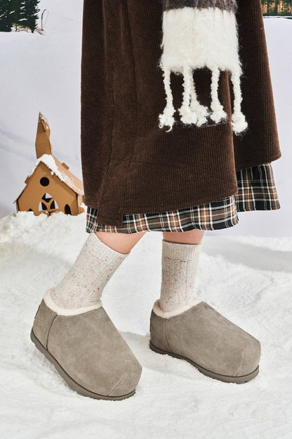 Flat Slip-On Fur Snow Boots