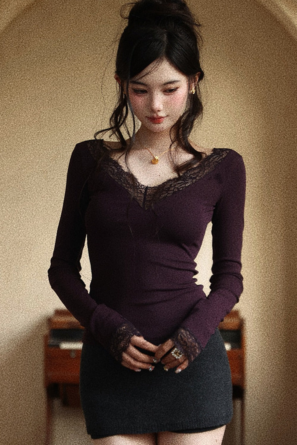 Grape Purple Long Sleeve T-shirt