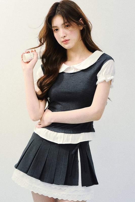 Tencel Wool Two-Piece Blouse