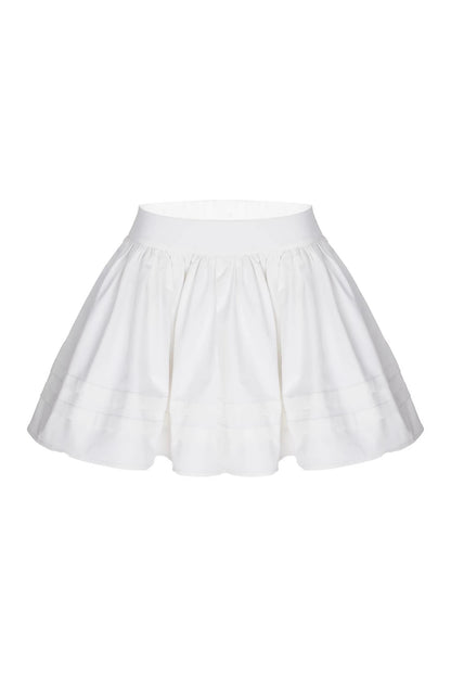 Collar Knit Cardigan and Pleated Skirt Set-Up