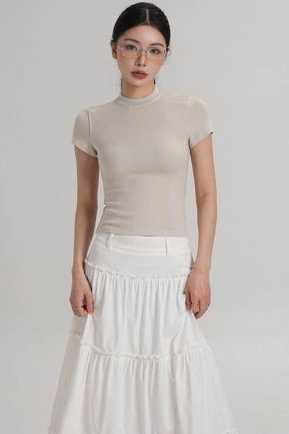 Elegant Wool Waist-Cinching Top