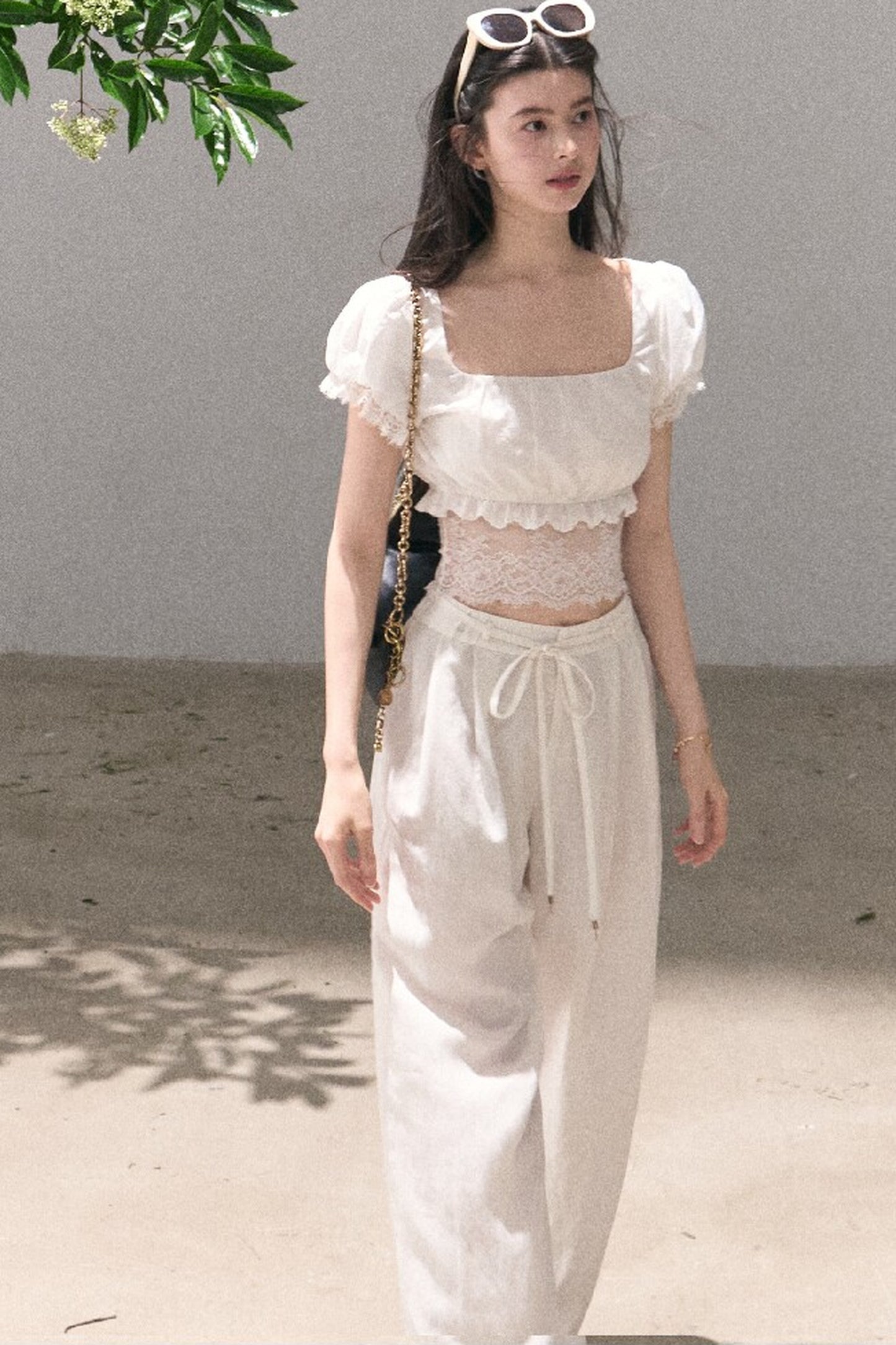Gardenia Lace Puff Blouse