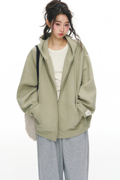 Loose Zip-Up Hoodie
