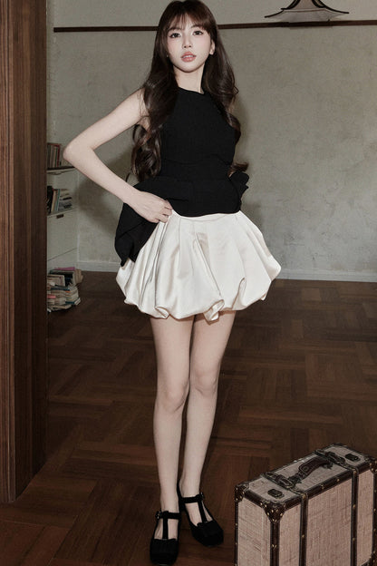 Tencel Satin Bud Skirt