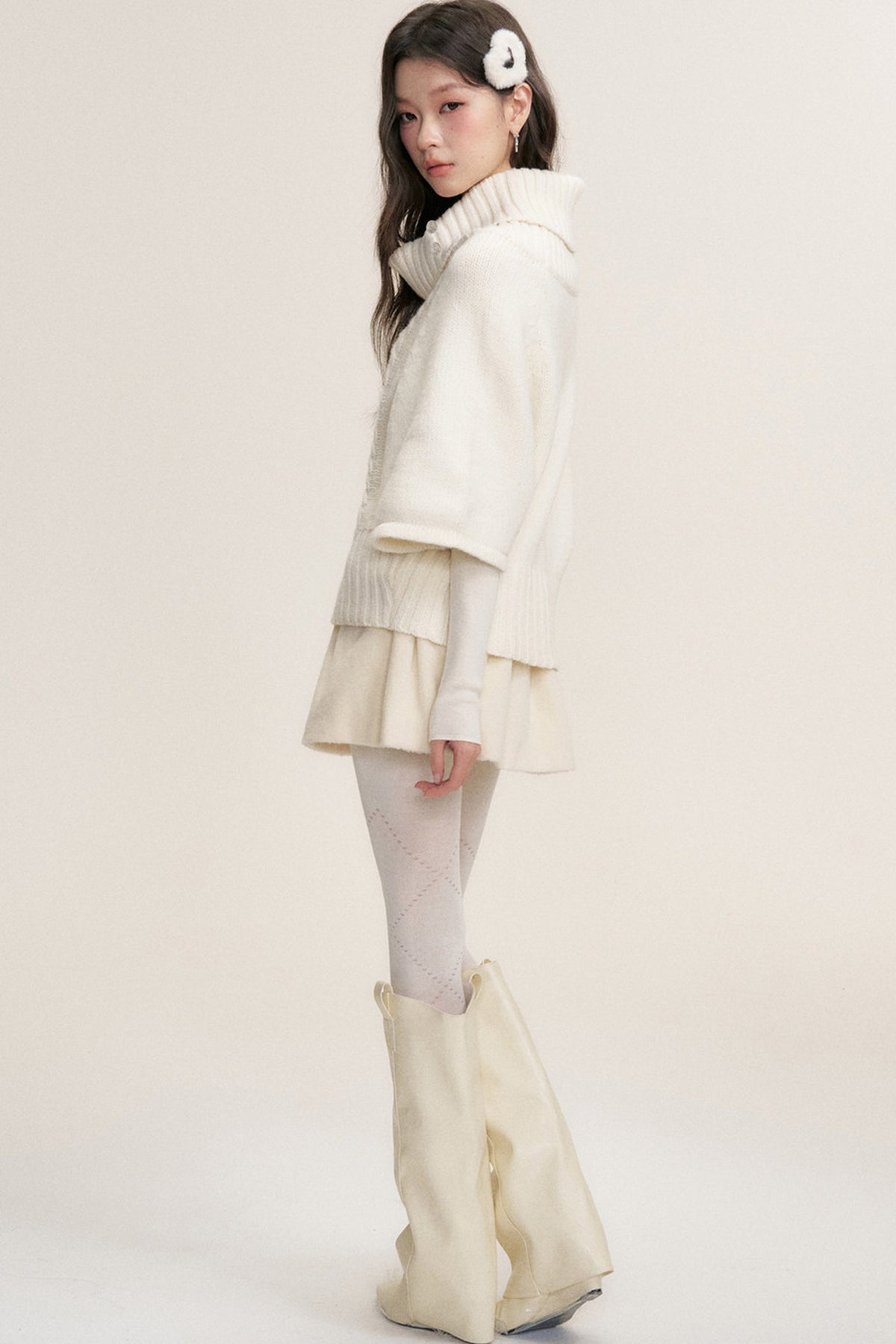 Twisted Cable Pullover Batwing Sweater