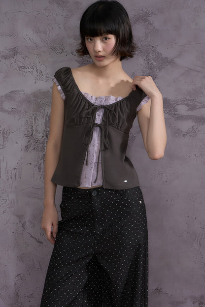 Ruffled Floral Patchwork Top Set-Up