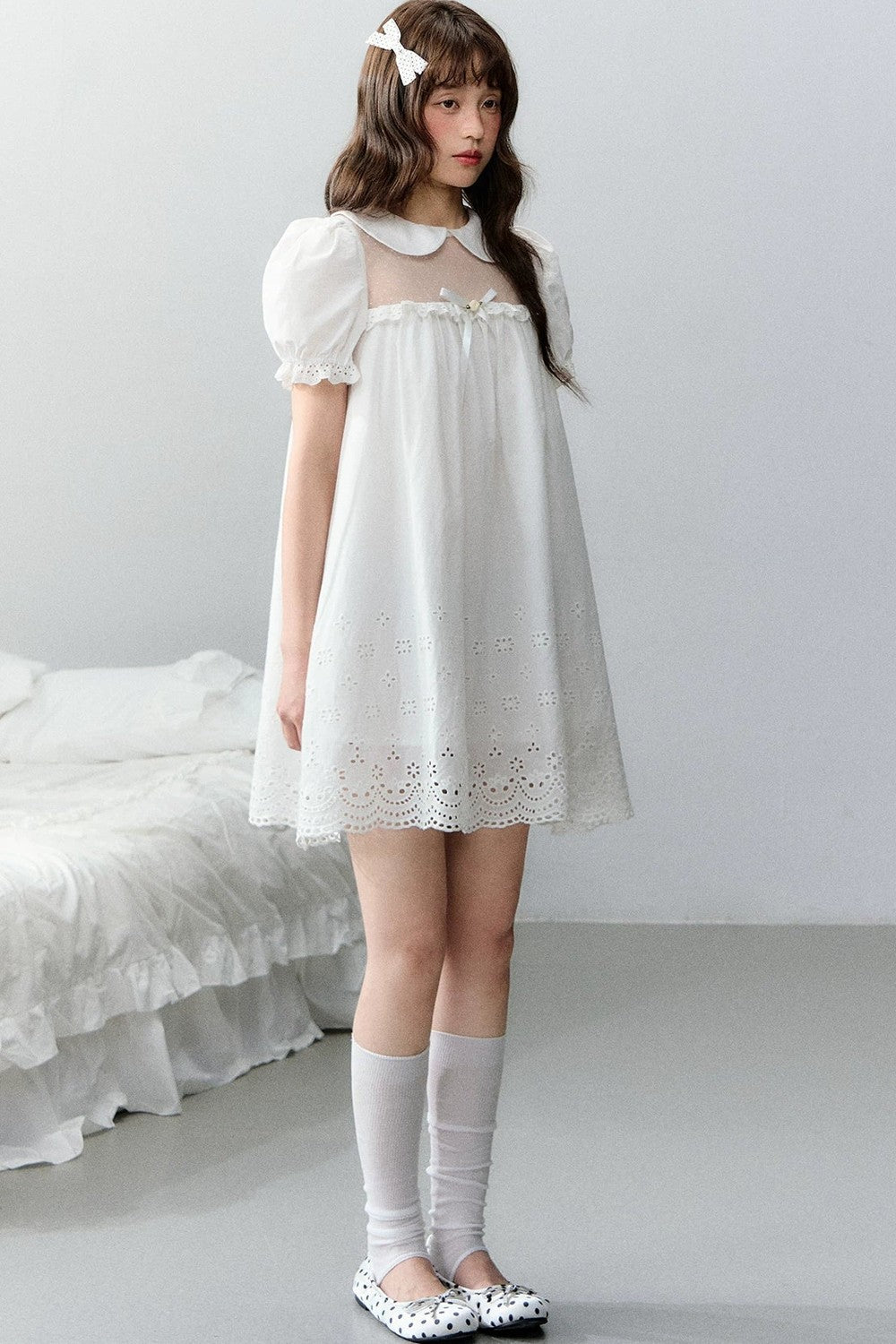 White Angel Embroidery Dress