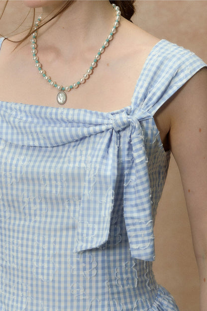 Blue Fairy Plaid Dress