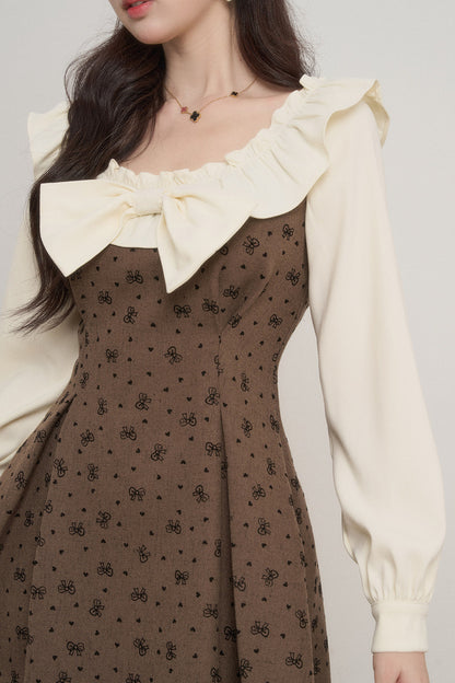 Layered-Look A-Line Dress
