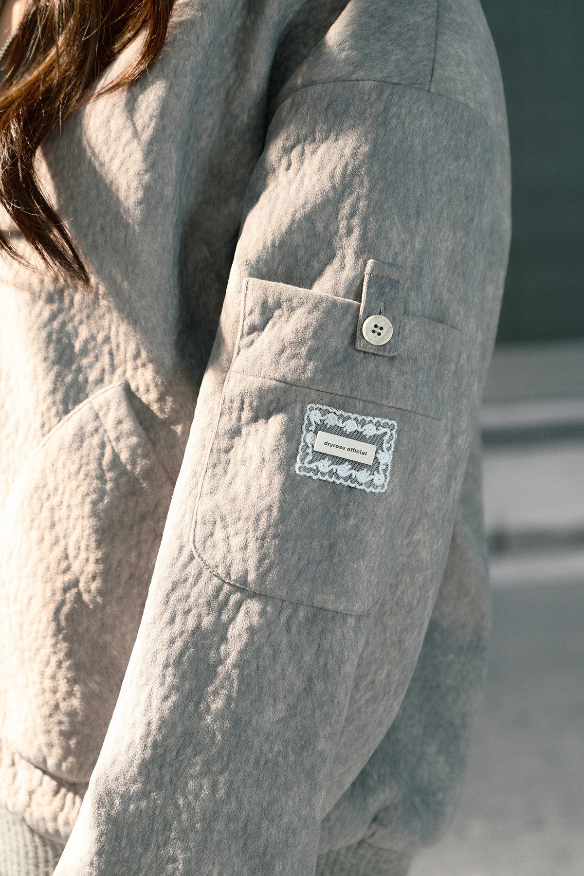 Detachable Fur Collar Quilted Hooded Jacket