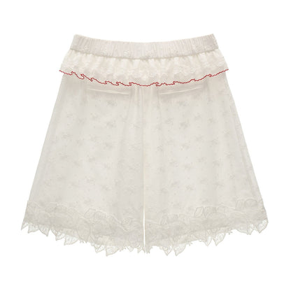 Lace Splicing Summer Shorts