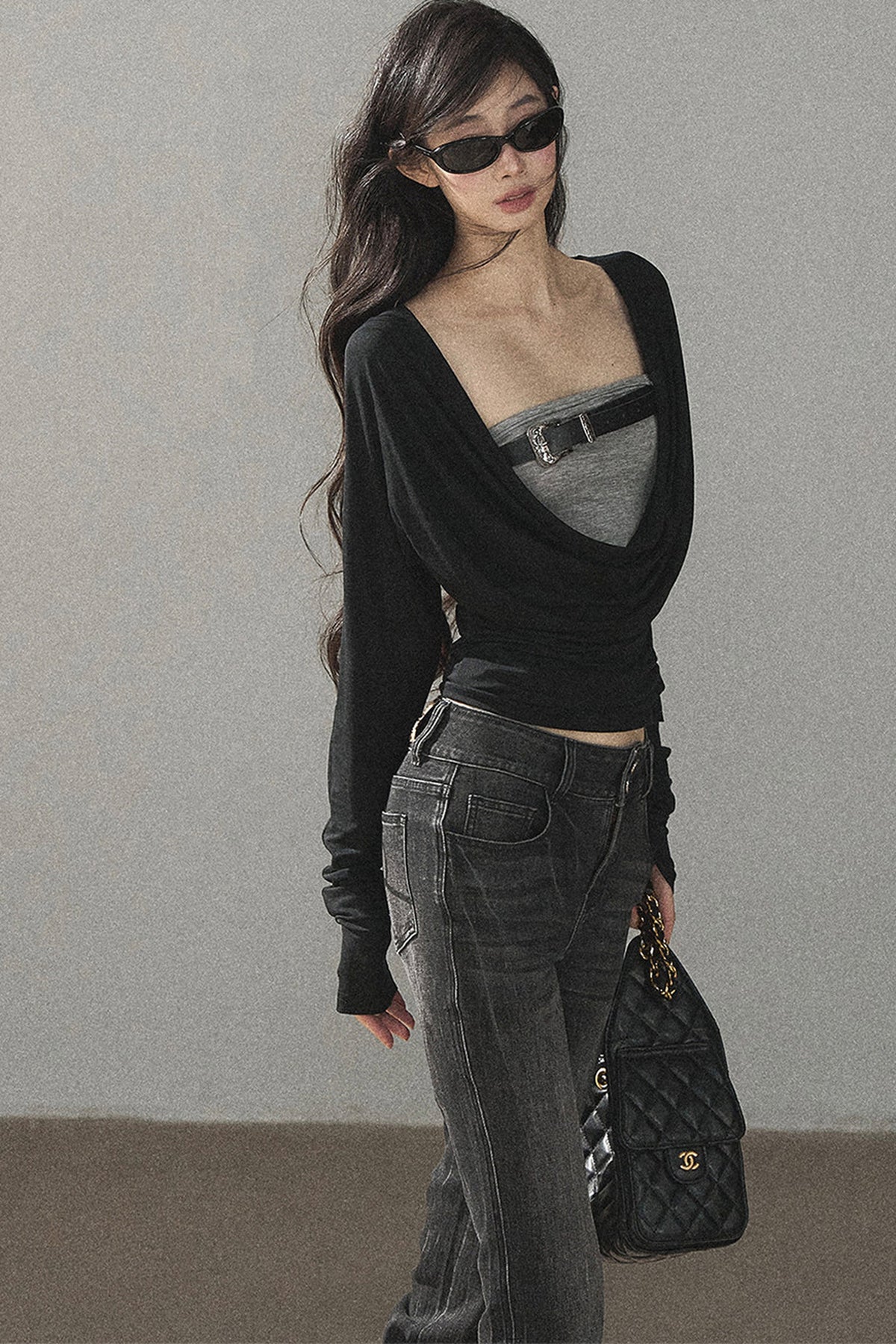 Misty Shoreline Bodycon Skirt and Top Set-Up