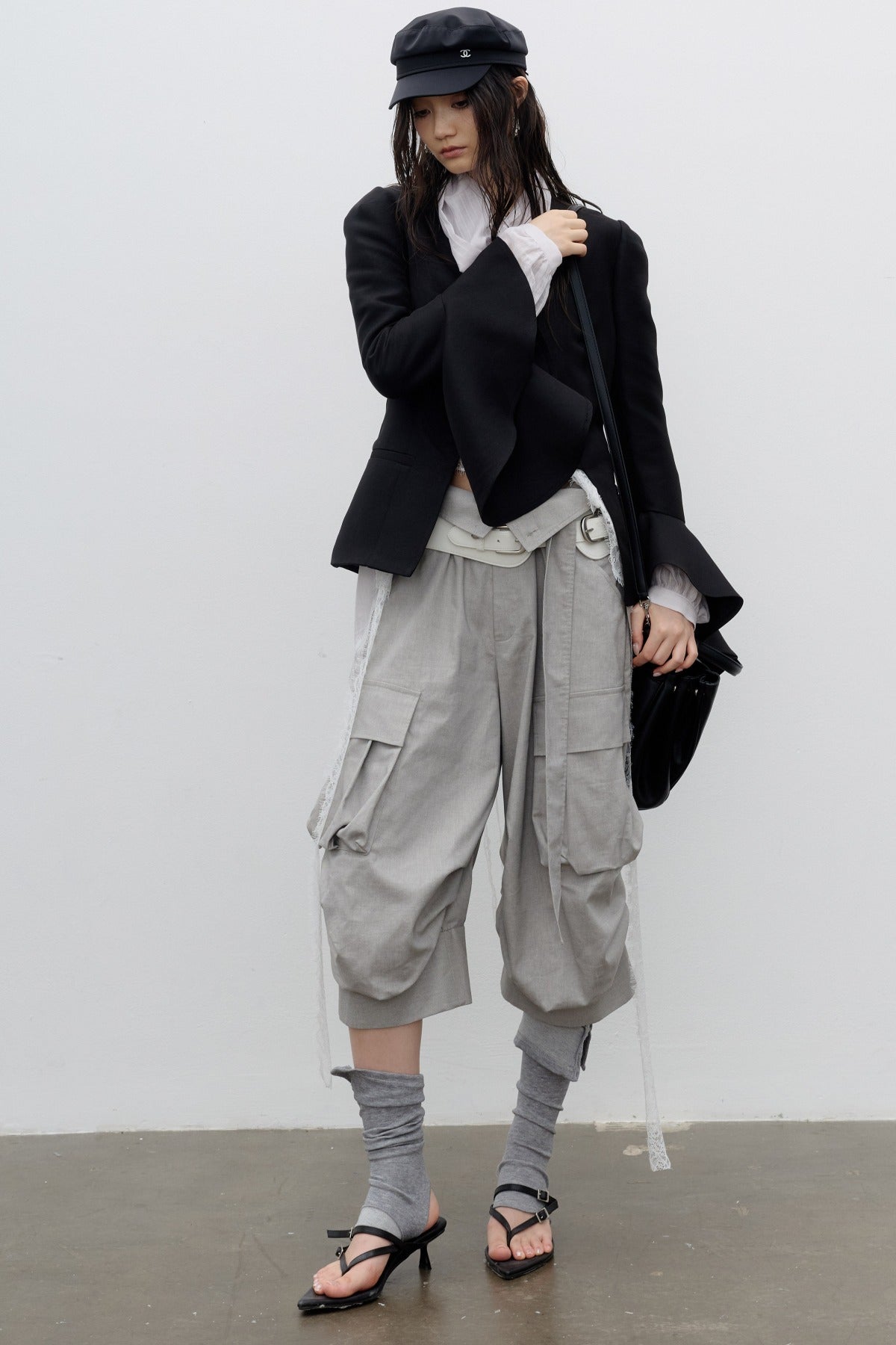 Buttoned Bell-Sleeve Jacket