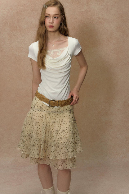 Hyacinth Flutter Collar Top