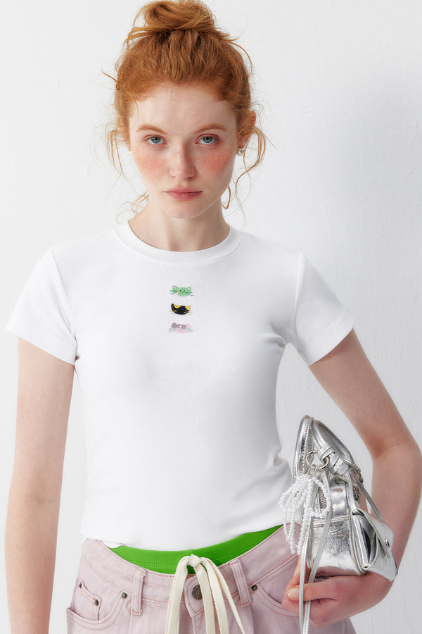 Embroidered Summer Slim Top