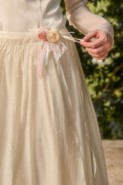 Satin Tencel Lapel Dress