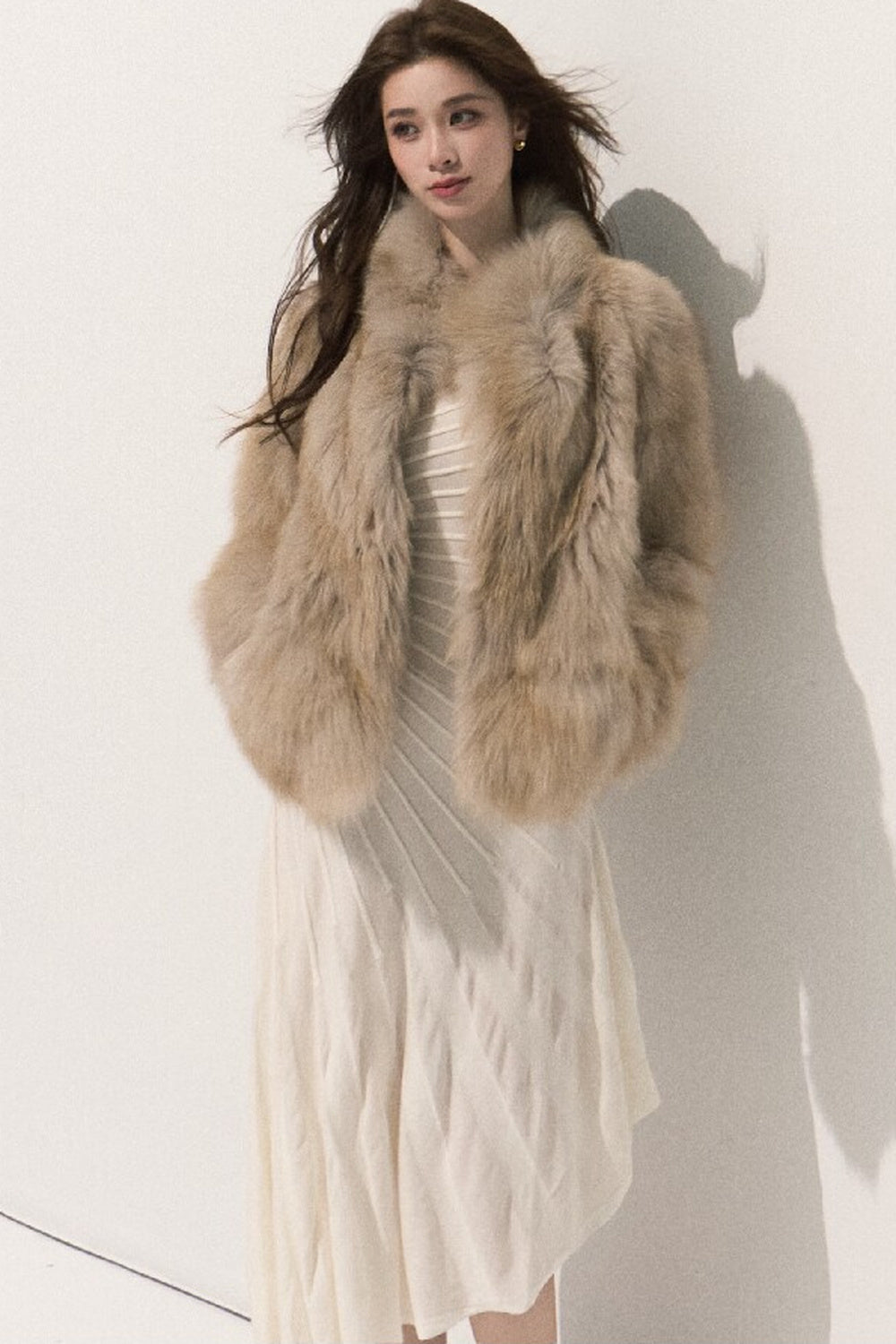 Fluffy Fox Fur Vest