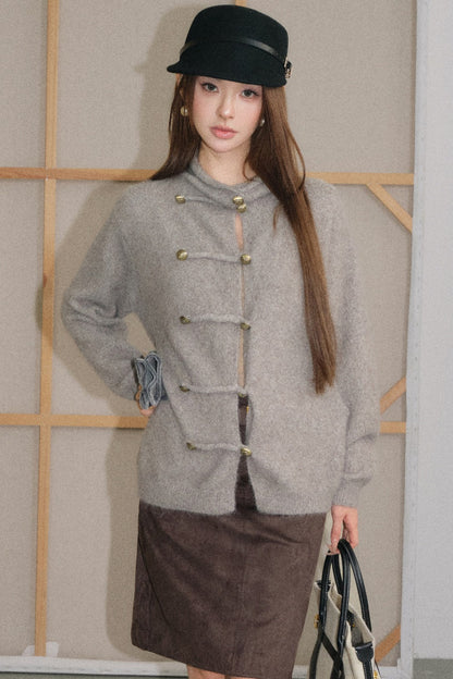 High-Waisted Faux Suede Skirt Set-Up