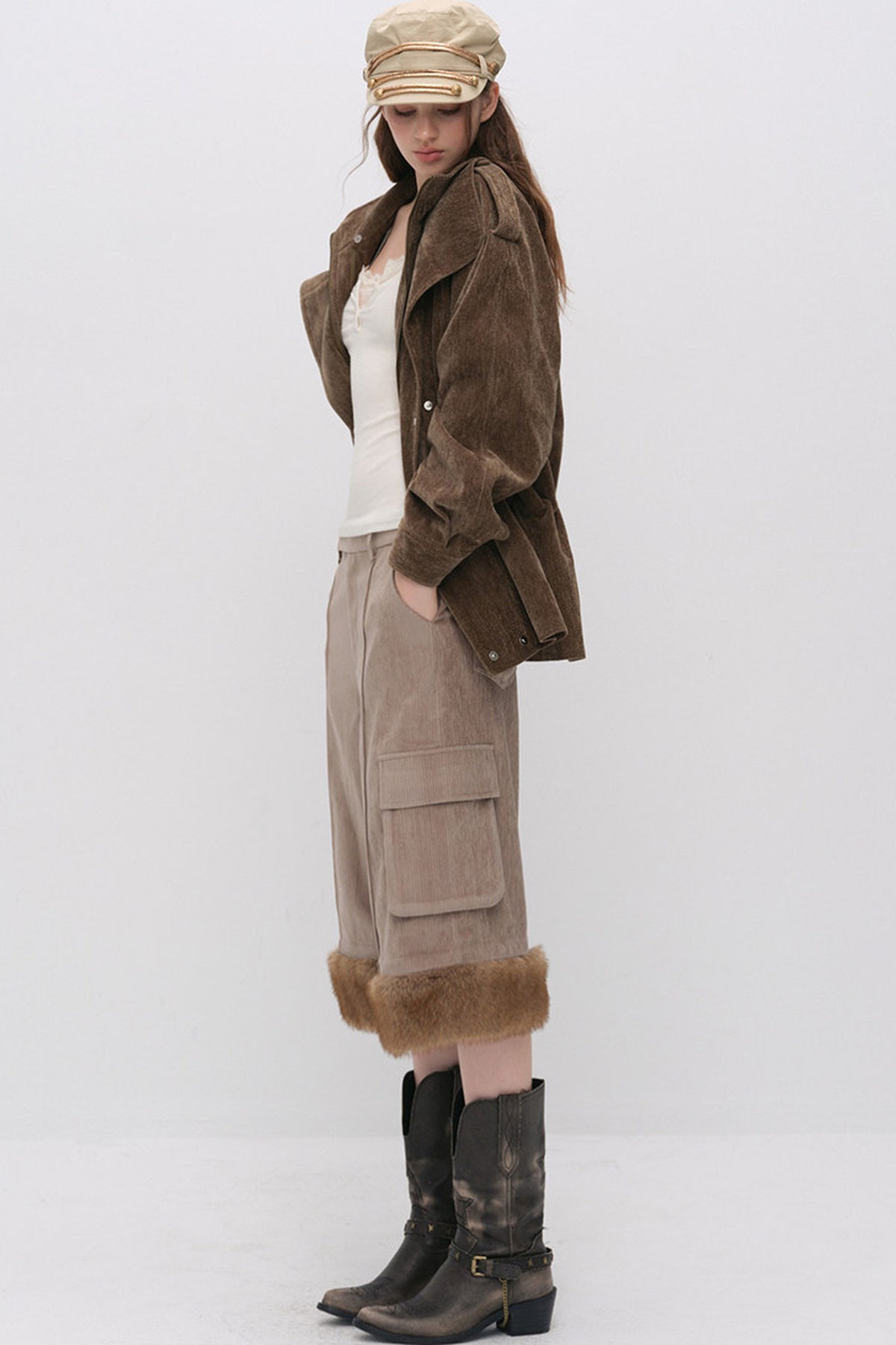 Detachable Chenille Down Jacket