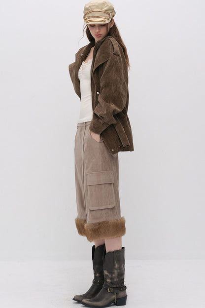 Detachable Chenille Down Jacket