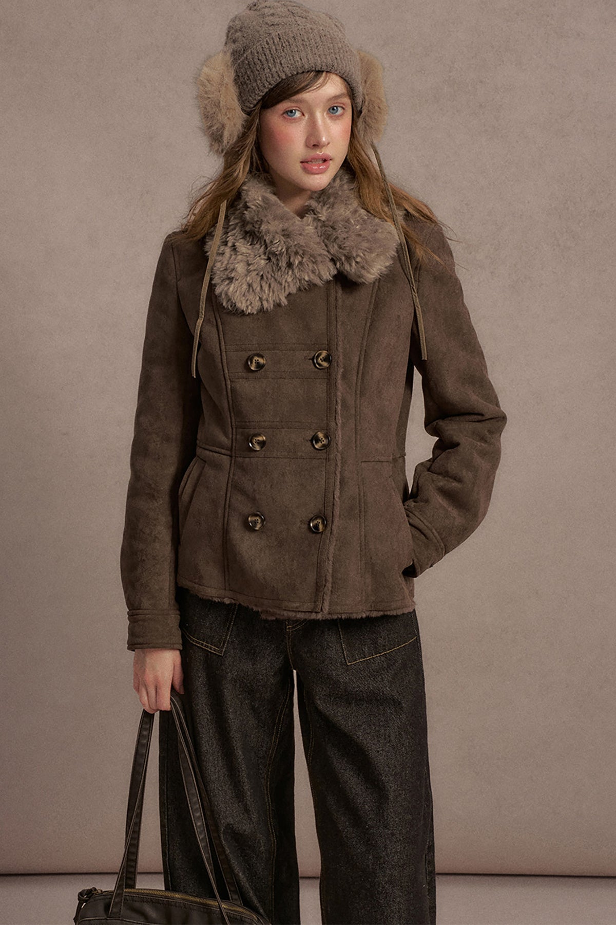 Lapel Fur Collar Jacket