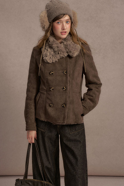 Lapel Fur Collar Jacket