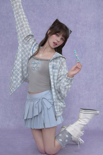 Two-Tone Pleated Skirt set-Up