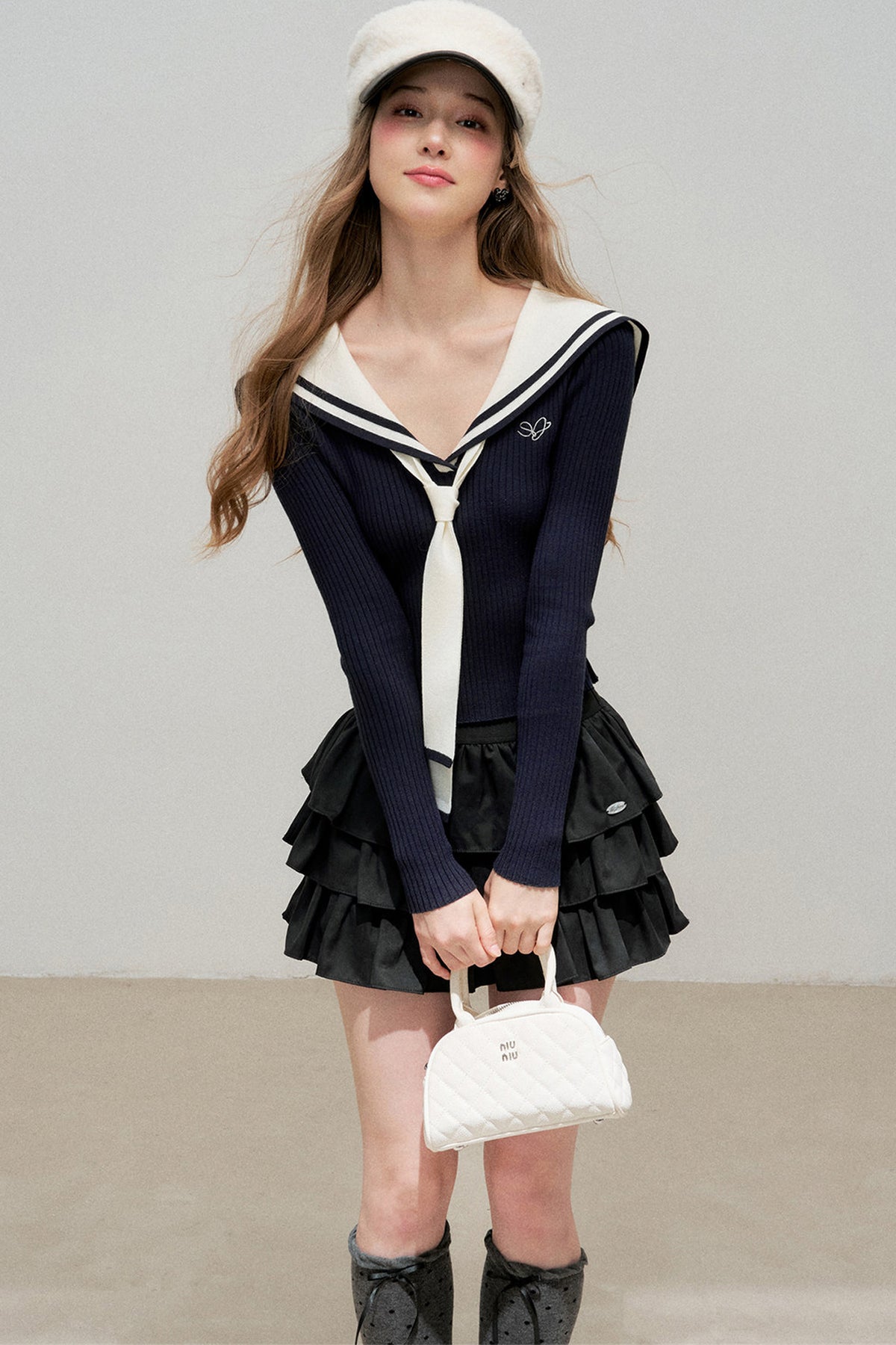 Sailor Collar Knit Sweater