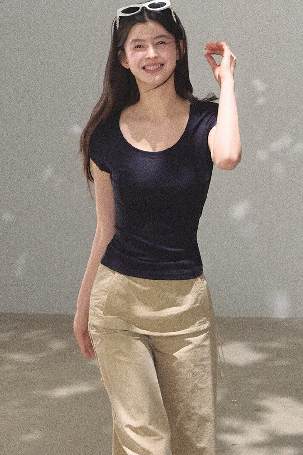 Slim-Fit U-Neck Lyocell Top