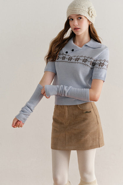 Snowflake Fair Isle Knit Top