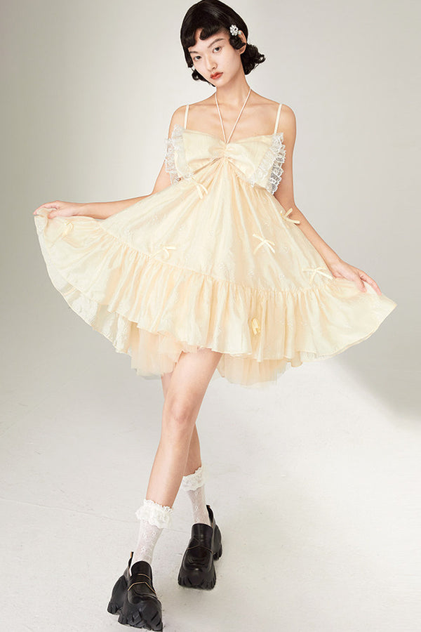 Bow Lace Camisole Dress
