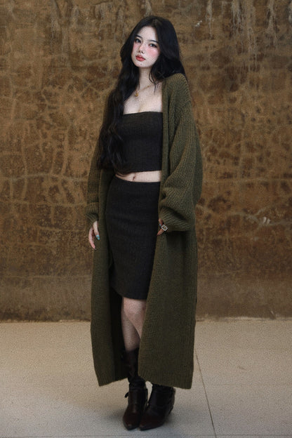Knitted Long Cardigan