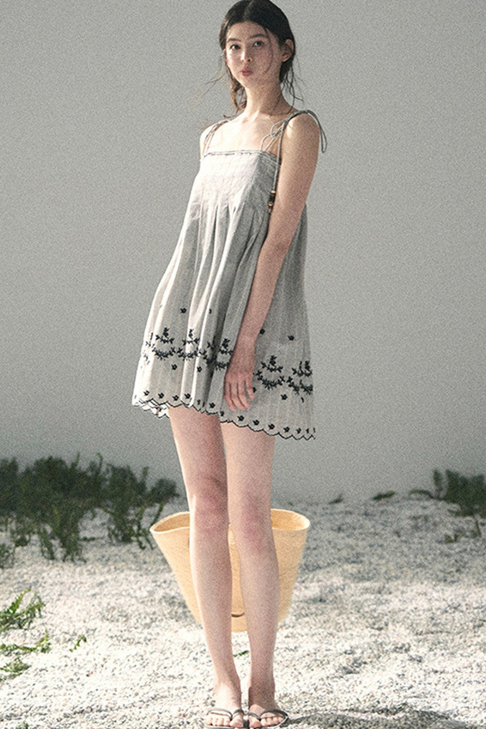 Double-Sided Wave Hem Dress