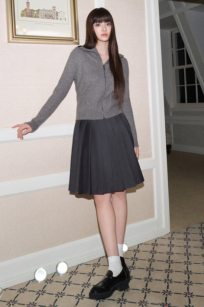 Avenement Lapel Long Sleeve Knitted Cardigan